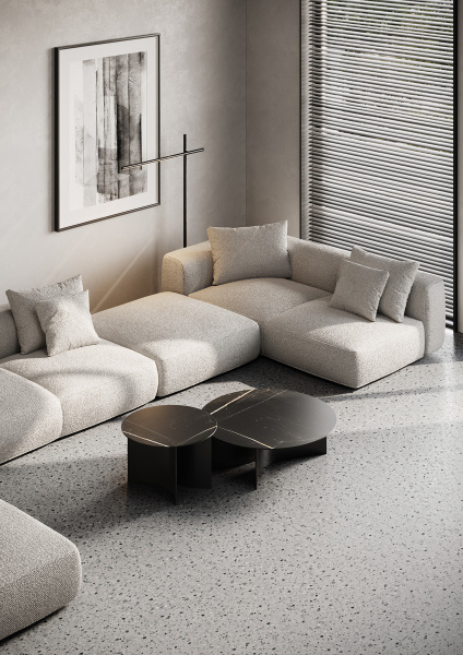 Кварцвиниловая плитка Fargo Stone LVT 6949-1 Терраццо Холодный